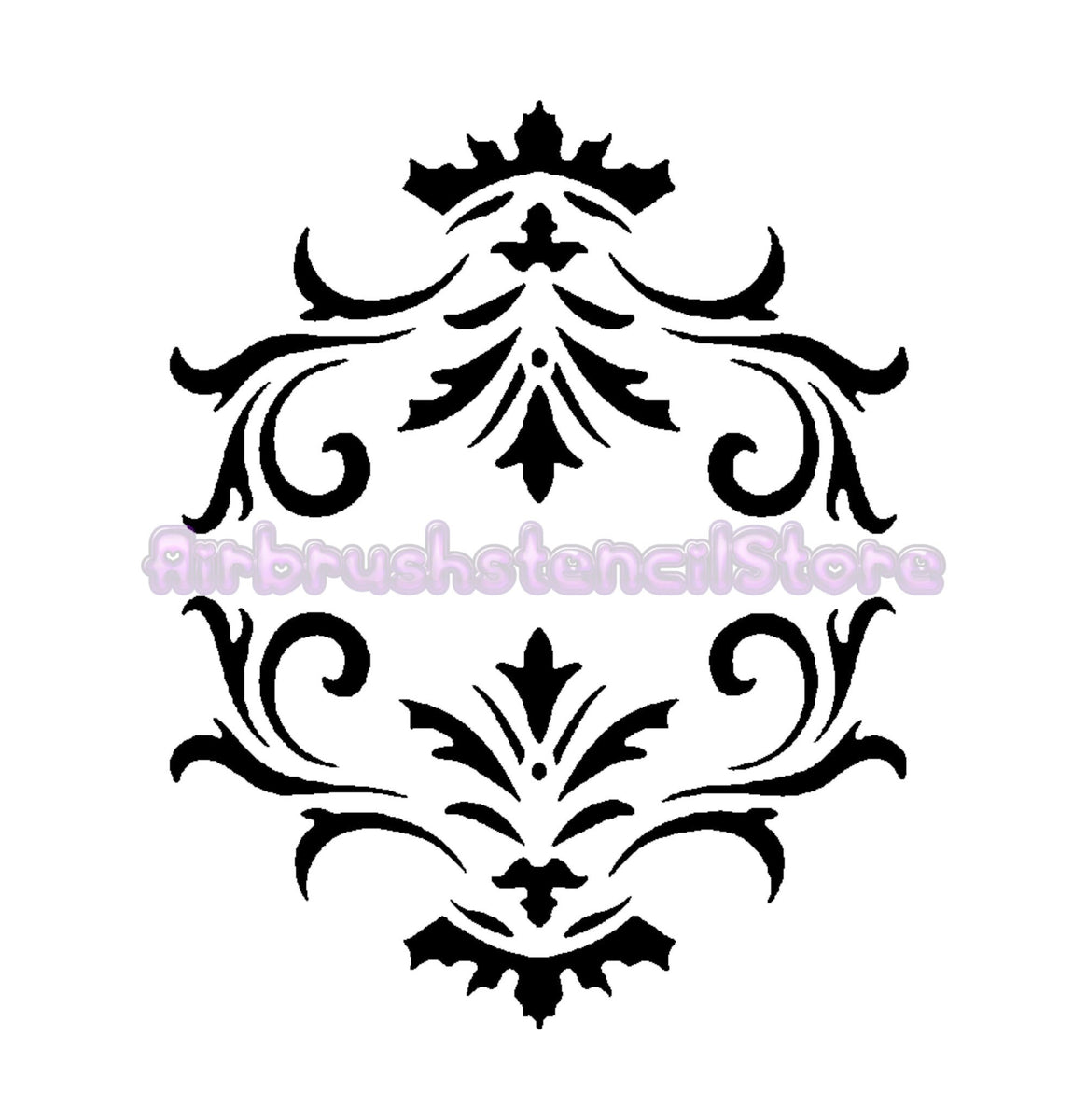 Scroll B Airbrush art stencil available in 2 sizes Mylar ships worldwi