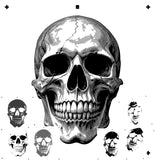 6 Layer Skull art airbrush Stencil set template