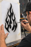 Flames Template stencil Airbrush art stencil Artists flames