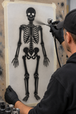 Skeleton airbrush stencil art Template Mylar ships worldwide.