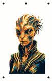 6 Layer Alien Stencil set template