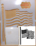 American Flag Airbrush art stencil available in 2 sizes Mylar ships worldwide.