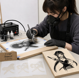 Anime 3 layer Airbrush art stencil Mylar ships worldwide.
