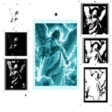 6 Layer Celestial Guardian Angel Stencil set template Ships worldwide Reusable many times durable mylar