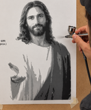 6 Layer Jesus art airbrush Stencil set template