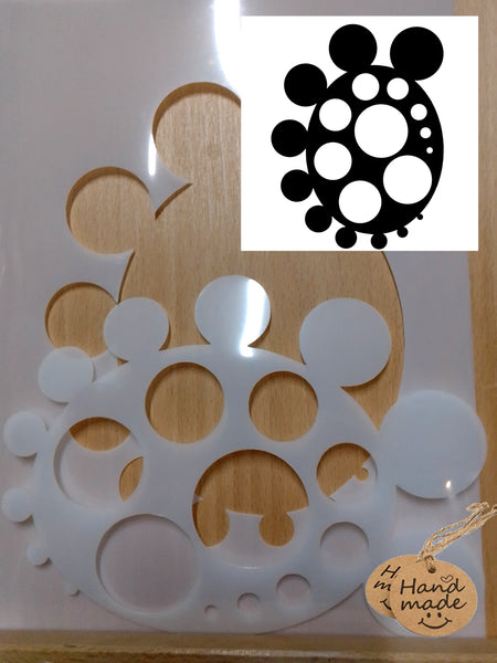 Circles Template Airbrush art stencil available in 2 sizes