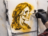 6 Layer Skull Stencil set template Ships worldwide Reusable many times durable mylar