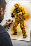6 Layer Zombie art airbrush Stencil set template