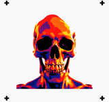 6 Layer Skeleton Bust Stencil set template