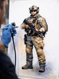 6 Layer Soldier Stencil set template