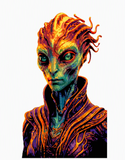 6 Layer Alien Stencil set template