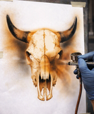 6 Layer Cow Skull Stencil set template