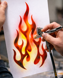 Flames Template stencil Airbrush art stencil Artists flames