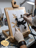 Coyote Splat Airbrush art stencil Available in 7 sizes Mylar ships worldwide. Now available in adhesive single use vinyl stencil