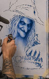 6 Layer Witch at Cauldron Stencil set template Ships worldwide Reusable many times durable mylar