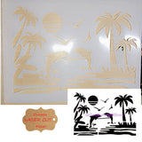 Dolphin Airbrush art stencil available in 3 sizes Mylar ships worldwide.