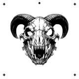 6 Layer Evil Rams Head Stencil set template Ships worldwide Reusable many times durable mylar