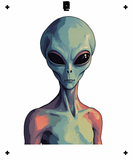 6 Layer Alien Head and Shoulders art airbrush Stencil set template