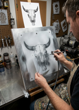 6 Layer Cow Skull Stencil set template