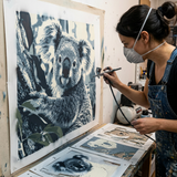 6 Layer Koala art airbrush Stencil set template