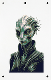 6 Layer Alien Stencil set template