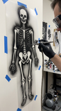 Skeleton airbrush stencil art Template Mylar ships worldwide.