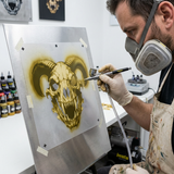 6 Layer Evil Rams Head Stencil set template Ships worldwide Reusable many times durable mylar
