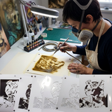 6 Layer Stencil set Steampunk Skeleton template Set