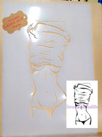 Girl Airbrush art stencil available in 2 sizes Mylar ships worldwide.