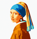6 Layer Girl with a Pearl Earring Stencil set template Reusable many times durable mylar