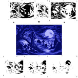 6 Layer Graveyard scene Stencil set template Ships worldwide Reusable many times durable mylar
