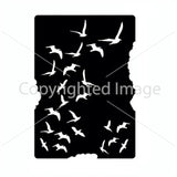 Gulls template Airbrush art stencil available in 3 sizes Mylar ships worldwide.