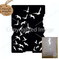 Gulls template Airbrush art stencil available in 3 sizes Mylar ships worldwide.