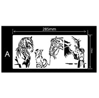 Horse and girl Stencil Airbrush art stencil Artists equestrian template Mylar ships worldwide.