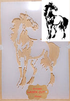 Horse stencil Airbrush art stencil available in 3 sizes Mylar ships worldwide.