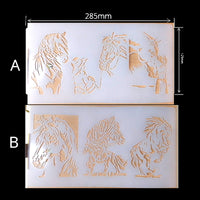 Horse and girl Stencil Airbrush art stencil Artists equestrian template Mylar ships worldwide.