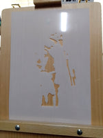 Girl With The Pearl Earring 3 layer Airbrush art stencil set