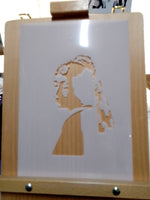 Girl With The Pearl Earring 3 layer Airbrush art stencil set