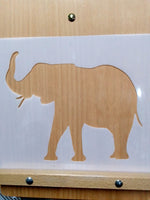 Elephant Airbrush art stencil Mylar ships worldwide.