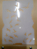 Gulls template Airbrush art stencil available in 3 sizes Mylar ships worldwide.