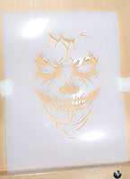 Joker (D) Airbrush art stencil available in 2 sizes Mylar ships worldwide.