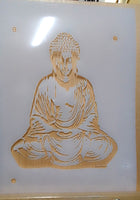 Three layer Sitting Buddha Airbrush art stencil set clear Mylar ships worldwide.