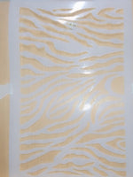 Zebra stripes Airbrush art stencil available in 2 sizes Mylar ships worldwide.