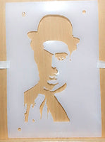 Three layer Charley Chaplin Airbrush art stencil set clear Mylar ships worldwide.