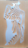 Abstract nude Airbrush art stencil 2 sizes available Mylar ships worldwide.