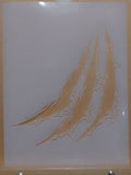 Torn metal Airbrush art stencil available in 3 sizes Mylar ships worldwide.