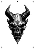 6 Layer Infernal Horned Skull Stencil set template