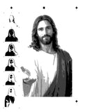6 Layer Jesus art airbrush Stencil set template