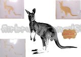 Three layer Kangaroo Airbrush art stencil set Mylar ships worldwide.