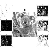 6 Layer Koala art airbrush Stencil set template
